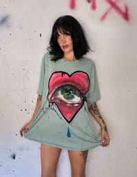 Image 3 of “LOVE CLUB” CUSTOM HAND PAINTED T-SHIRT XL