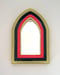 Image of Modernist Mirror Fluoro Red/Indigo/Pastel Yellow 
