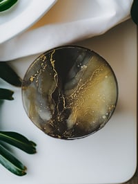 Image 2 of Set of 4 Epoxy Resin Art Coasters 'The Tiger Eye'