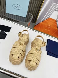 Image 3 of P Monolith Raffia Sandals