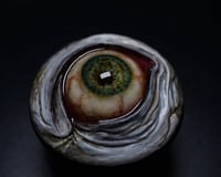 Image 8 of Custom Swappable Phone Grip for smartphones, reflective pupil OOAK (one of a kind) big green