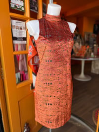 Image 3 of Rusty Orange Velvet Dress M