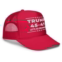 Image 2 of Trump 45-47 Let's Go Brandon Foam trucker hat from PatriotsCo.com