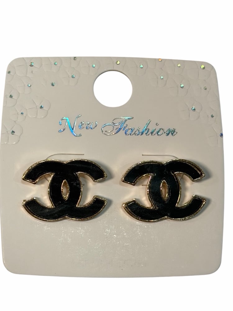 Image of Cc colored earrings