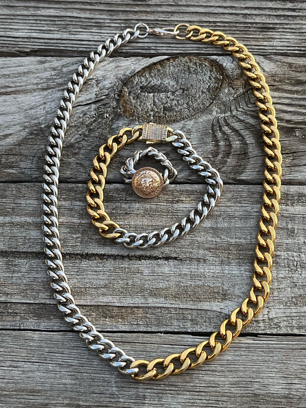 Lionheart Bipartite (Necklace, Bracelet, Ring set)