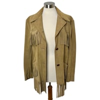Image 1 of Vintage Suede Fringe Hem Leather