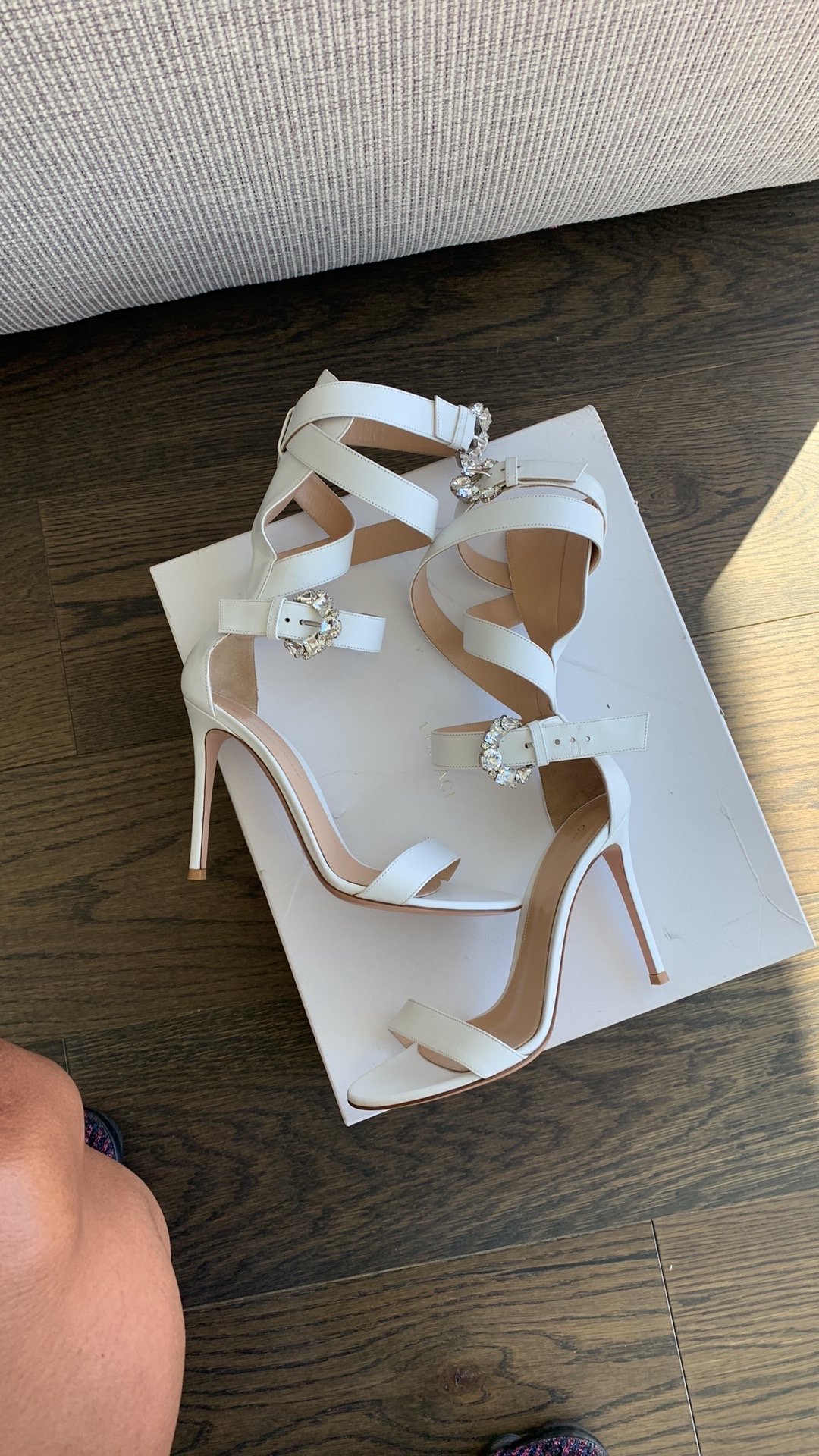 Gianvito Rossi White Stiletto Sandal 37
