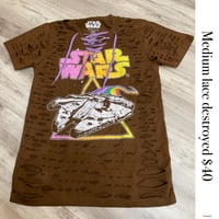 Medium Starwars brown/purple lace destroyed