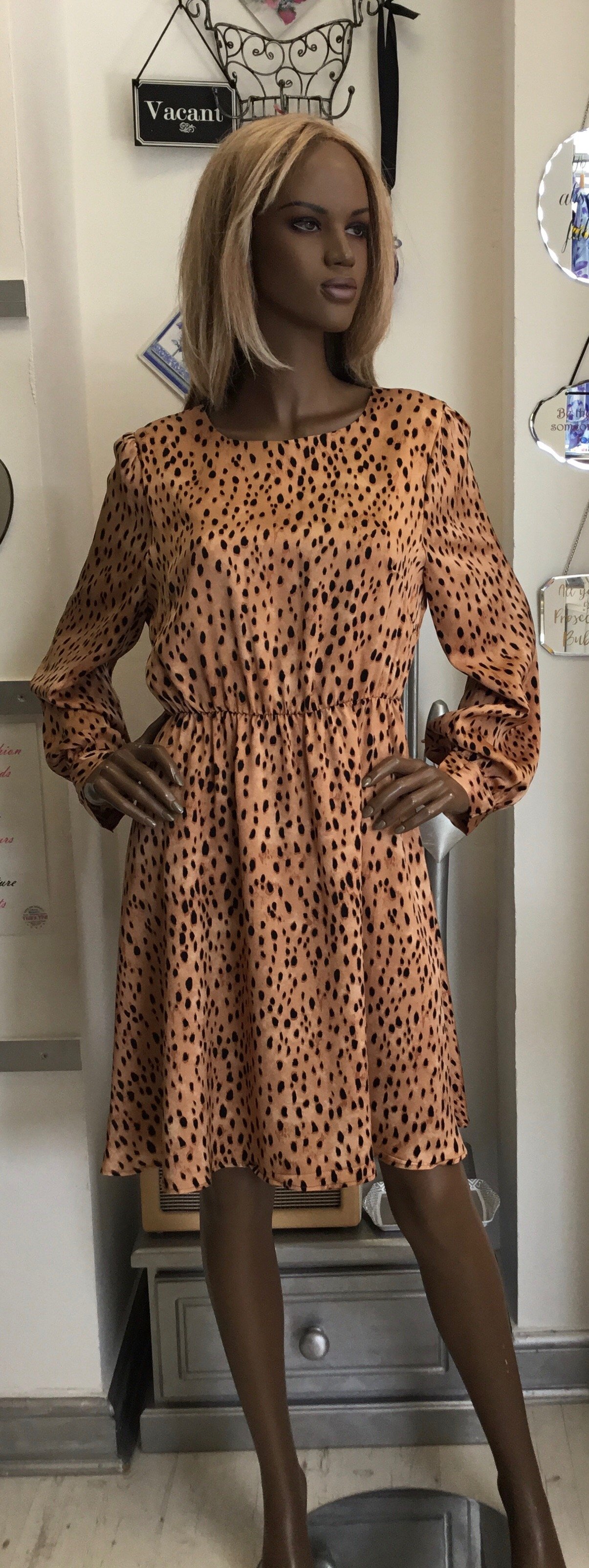 Image of ANIMAL PRINT DRESS L or XL £27 WAS £36
