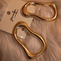 Image 2 of BRUSH GOLD EARRINGS 
