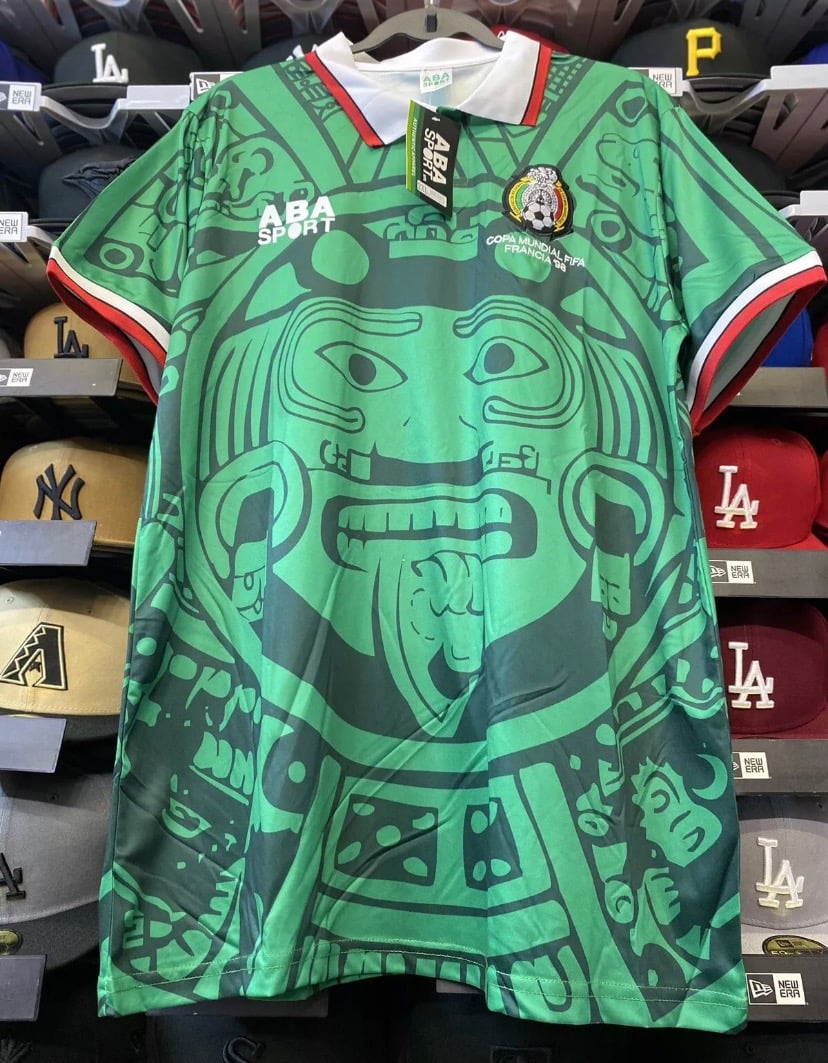 Mexico National Team 1998 World Cup Green ABA Sport Jersey