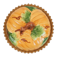 Image 3 of CAICO Pumpkin Lidded Pie Plate