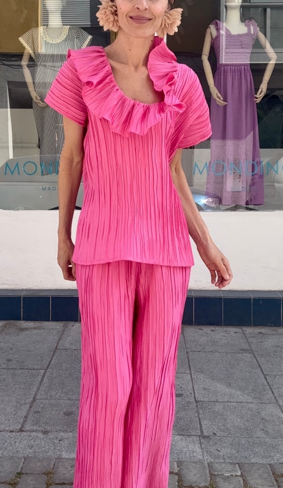 SORBET PINK HUIPIL WITH RUFFLE