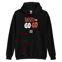 Image 1 of LOVEDCGOGO "RAISED ON GOGO - REVERSE OG" Black Unisex Hoodie 