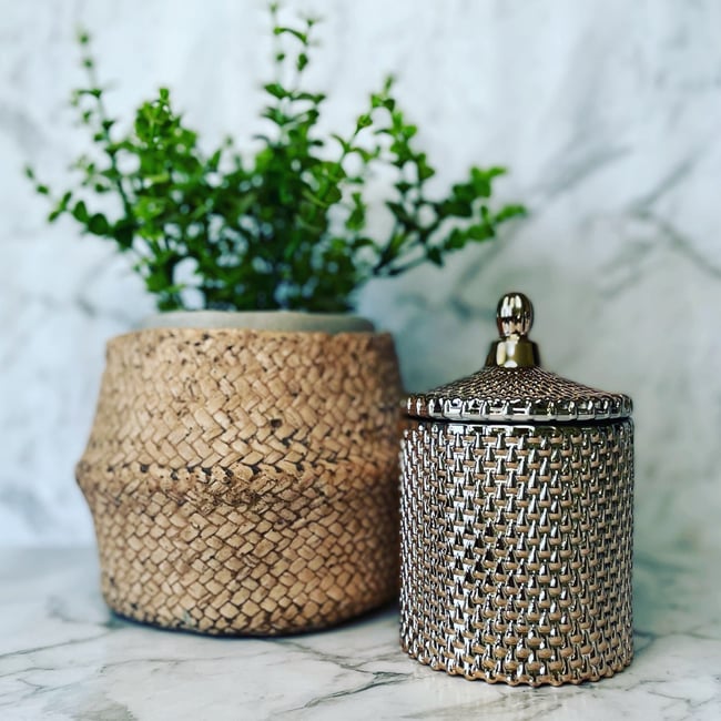 Geo Raindrop Glass Candle 340g - ROSE GOLD  **ONLY 4 AVAILABLE**