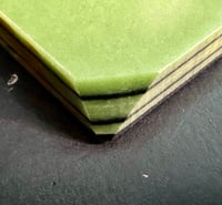 Image 4 of Layered Micarta & Camo G-carta Segmented Knife Scales
