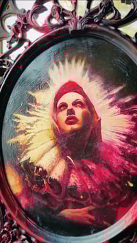 Image 5 of ‘THE VIRGIN MARY’ [ Unique Oval Print - { 1/1 } ] - Hand Embellished Museum Archival Print