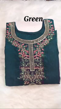 Image 3 of Pakistani Kurtha Set with Organza Shawl - Design #17