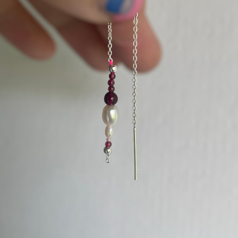 Image of Love thread earring