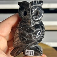 Image 5 of Silver Sheen Obsidian Owl