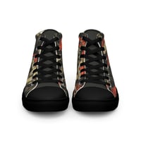 Image 9 of Dark Cottagecore Goth Inspired Vibrant Mushroom Men’s high top canvas shoes