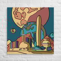 Image 5 of Retro Futurism Space Station Canvas