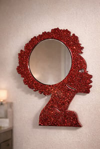 Image 1 of Afro Girl Wall Mirrors By Lady L Artistry