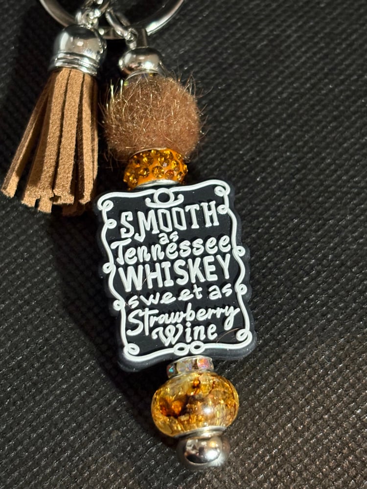 Image of Smooth as Tennessee whiskey Charm Keychain  Car Charm Backpack Bag Purse clip