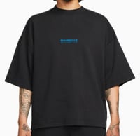 Image 2 of Based in PR  Boxy fit Black  & blue T