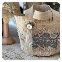 Image 2 of Handmade Vintage Lace bucket bag