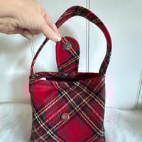 Image 4 of Red Lambswool Tartan Bag