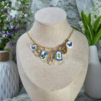 Image 1 of Lover Girl Blue Necklace | Multi-Charm