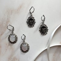 Image 3 of VINTAGE INTAGLIO FLORAL EARRINGS