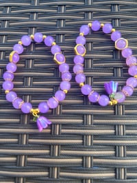 Image 2 of 1pc tulip charm bracelet 