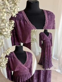 Image 1 of photography lace dress Melanie - size M - dark purple | photo props