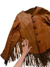 late 1960s handcrafted leather fringe jacket