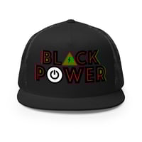 Image 1 of Black Power Trucker Cap