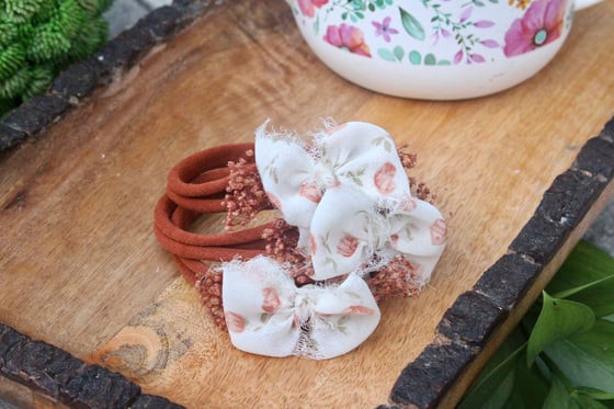 Image of Silk floral bow headband 