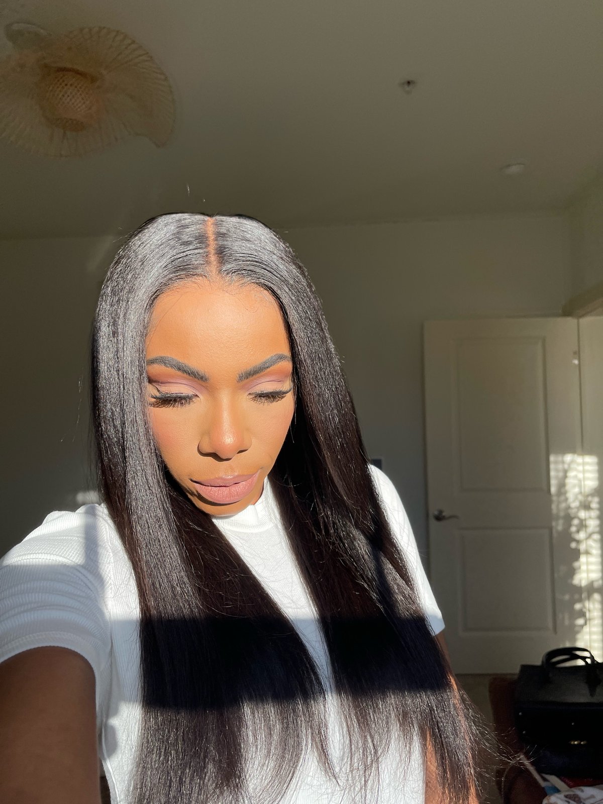 20 inch KINKY STRAIGHT 13x6 AIR LACE FRONT WIG