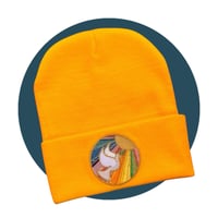 "Never Again" Yellow beanie 