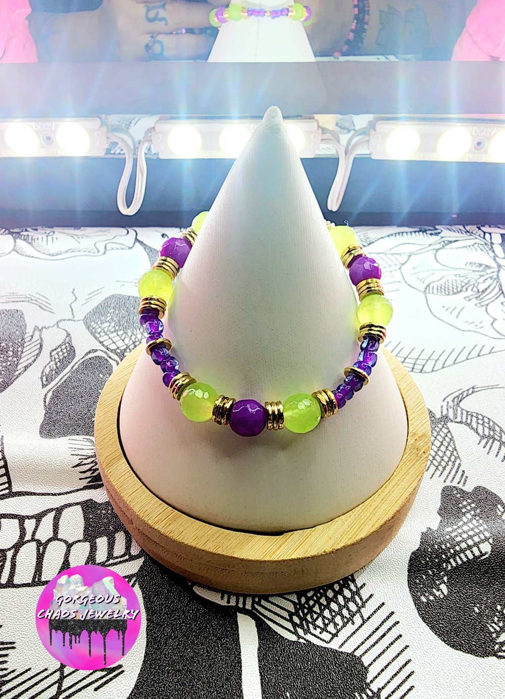 Image of Electric Mardi Gras Bracelet