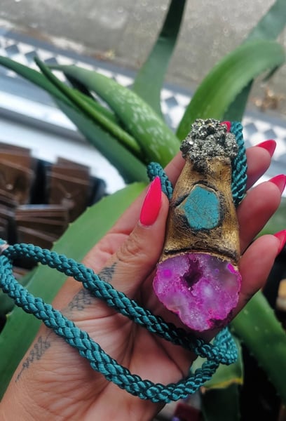 Image of Pink agate pyrite 