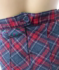 Image 11 of Seda Fashion Wool Midi Skirt by Catherina Hepfer Red & Grey Checked UK 10/12