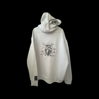 Image 2 of WHITE Heart Guy Hoodie  one size JP & RL collaboration  2021 