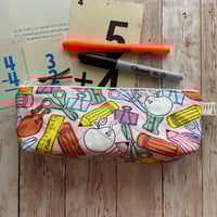 Image 2 of "School Supplies" Small Quilted Zipper Bag