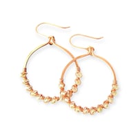Image 4 of Citrine Hoop Earrings
