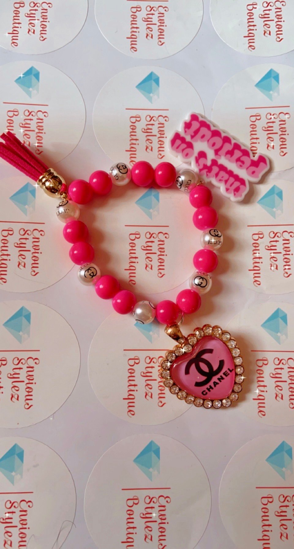 Image of Pink inspired designer bracelet customed by me 