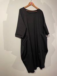 Image 16 of COCO - cocoon dress with pockets; non-stretch fabrics. 