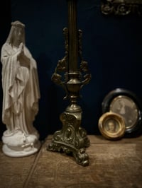 Image 3 of 1 Grand Pique Cierge en Bronze, XIXème Siecle Avec Feuilles de Vignes, 50cm