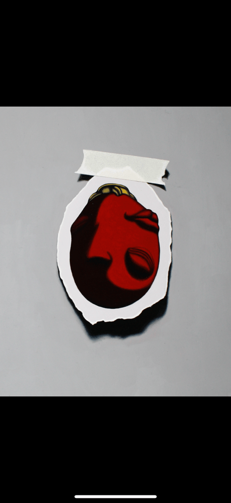 Image of “Crimson behelit” original oil painting 